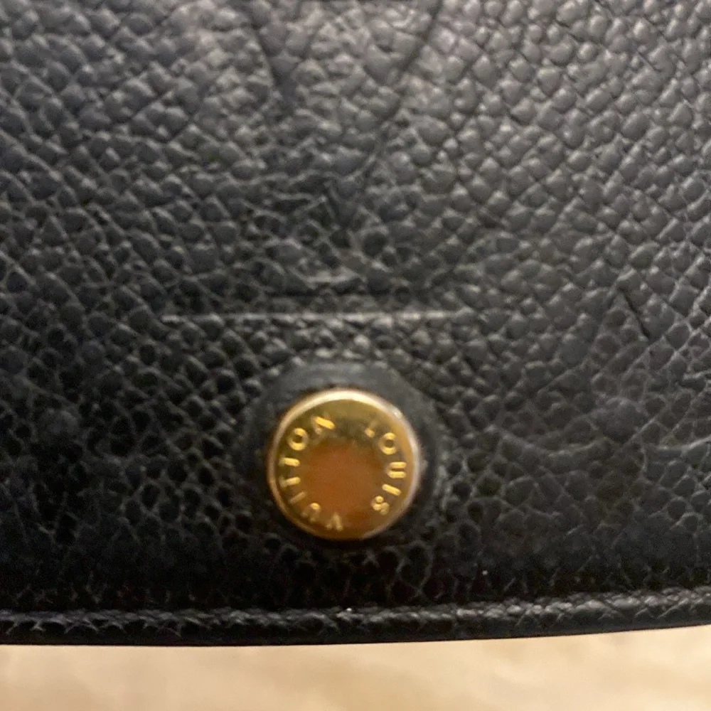 LOUIS VUITTON Black Monogram Empreinte Leather Multicartes Wallet with COA - Picture 3 of 10